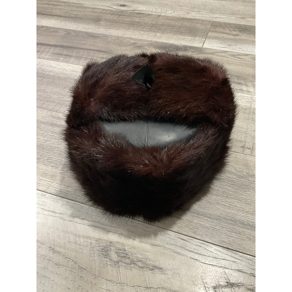 Other - Vintage Ushanka Trapper Fur‎ hat with Ear Flaps Brown Black 59cm